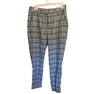 Hot Topics Black and white plaid pants cropped short M punk ska